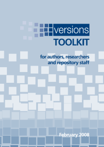 Versions Toolkit Cover